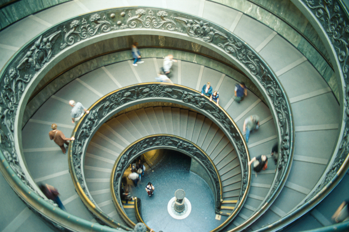 Treppe im Vatikanmuseum
