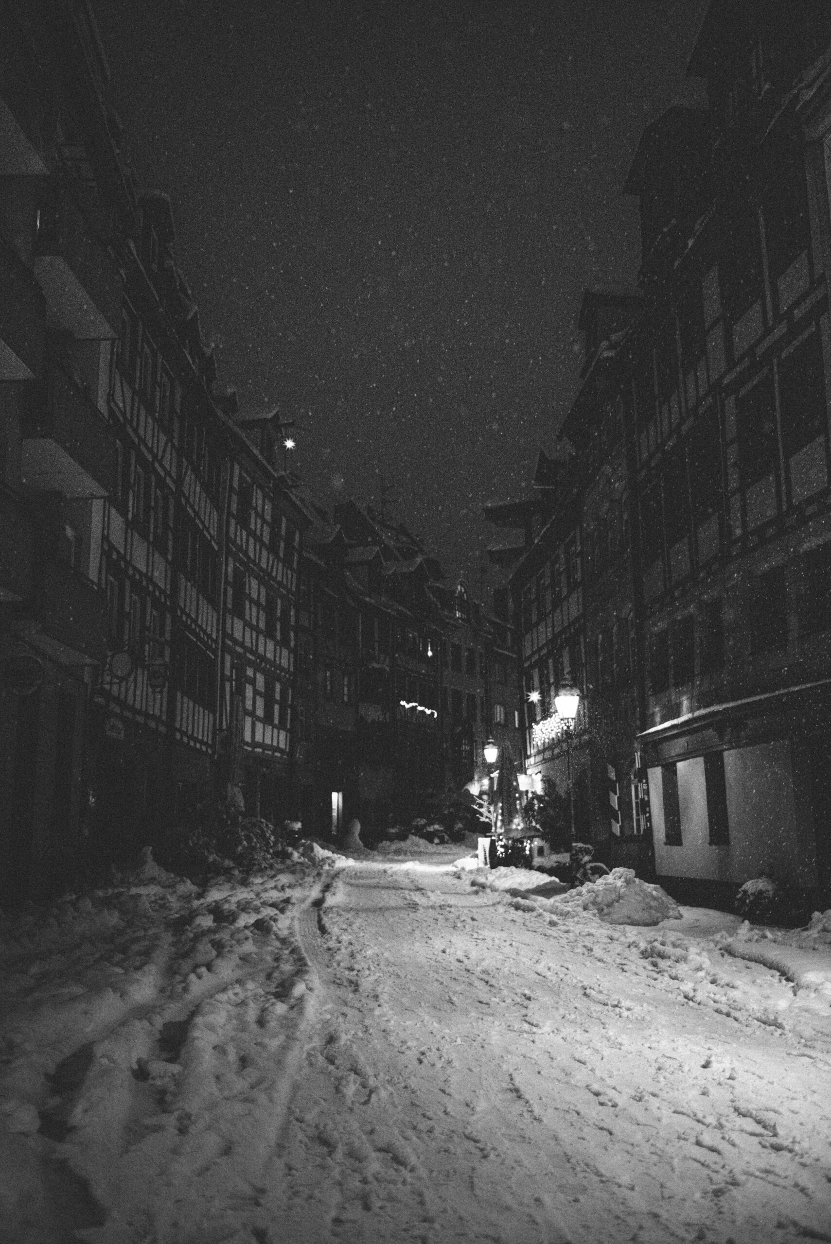 Weißgerbergasse Nürnberg winterlich